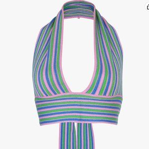 Halter Backless Crop Top (Knitted)